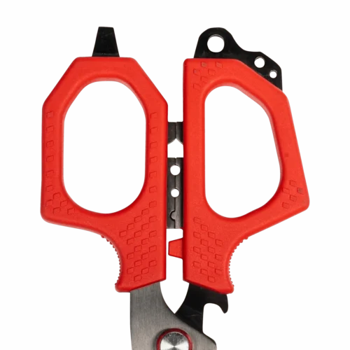 6th Sense Pro Fishing Shears - Red -Angler Blank Store 6th sense pro fishing shears closeup scaled