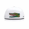 Bajio Gator Head - Performance Flat Brim Hat -Angler Blank Store Bajio Gator Head Performance Flat Brim White 1 2024 06 25T15 04 52.138Z